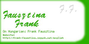 fausztina frank business card